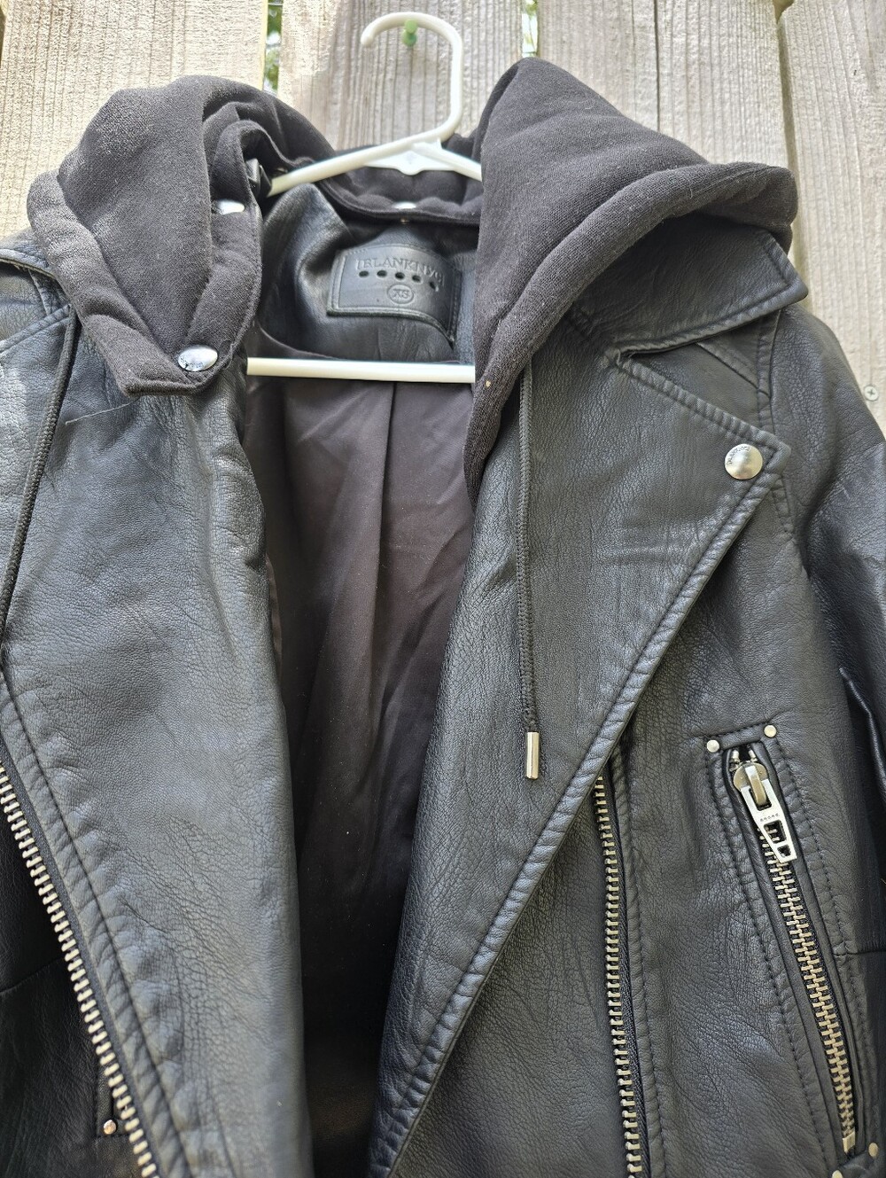 Blank Nyc Hooded Faux Leather Jacket - Picture 8 of 8